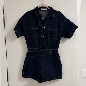 Zara Denim Romper